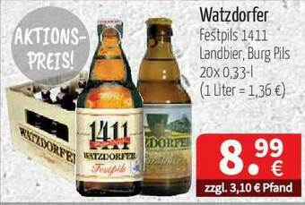 Getränke Quelle Watzdorfer Festpils 1411 Landbier, Burg Pils Angebot