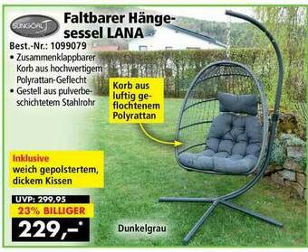 Norma24 Faltbarer Hängesessel Lana Angebot