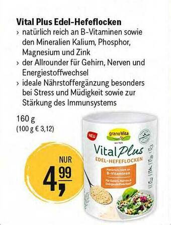 Reformhaus Bacher Granovita Vital Plus Edel-hefeflocken Angebot