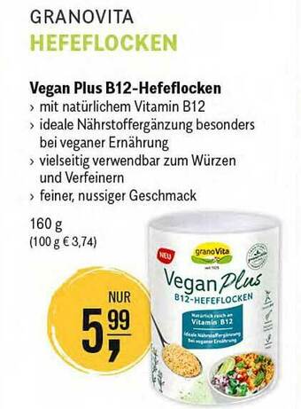 Reformhaus Bacher Granovita Hefeflocken Vegan Plus B12-hefeflocken Angebot