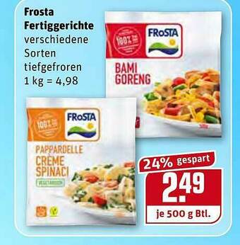 REWE Frosta Fertiggerichte Angebot