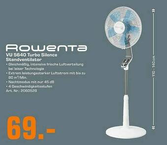 Saturn Rowenta Vu 5640 Turbo Silence Standventilator Angebot