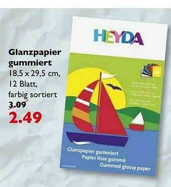 Vedes Heyda Glanzpapier Gummiert Angebot