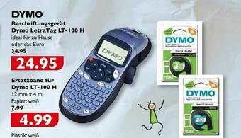 Vedes Dymo Beschriftungsgerät Dymo Letratag Lt-100h Oder Ersatzband Für Dymo Letratag Lt-100h Angebot