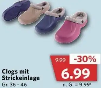 Combi Clogs mit Strickeinlage Angebot