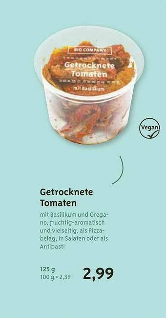 Biocompany Getrocknete Tomaten Angebot