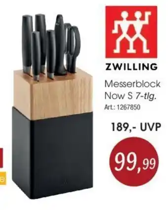 Zurbrüggen Zwilling Messerblock Now S Angebot