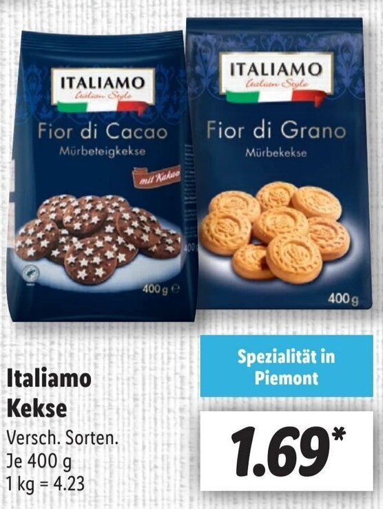 Italiamo Kekse 400 g Angebot bei Lidl