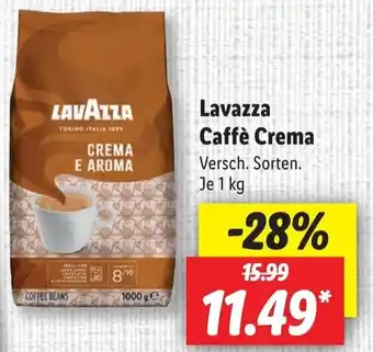 Lidl Lavazza Caffè Crema 1 kg Angebot