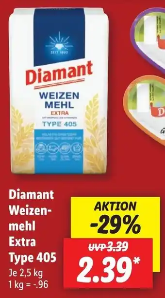 Lidl Diamant Weizenmehl Extra Type 405, 2,5 kg Angebot