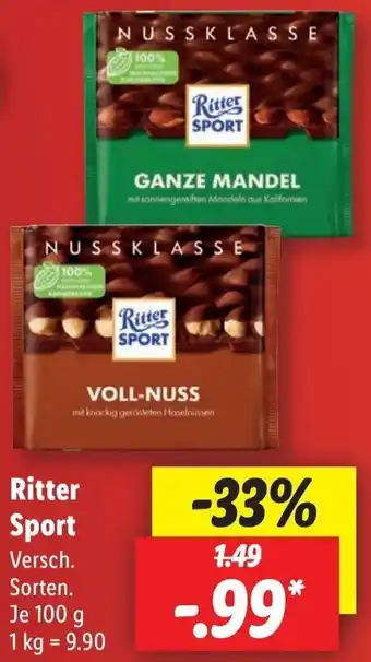 Lidl Ritter Sport 100 g Angebot