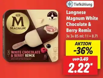 Lidl Langnese Magnum White Chocolate & Berry Remix 3x85 ml Angebot