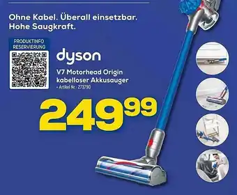 Euronics Berlet Dyson V7 Motorhead Origin Kabelloser Akkusauger Angebot