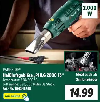 Lidl Parkside Heißluftgebläse PHLG 2000 F5 Angebot