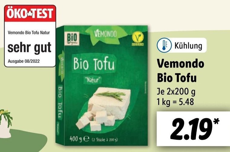 Vemondo Bio Tofu 2 x 200 g Angebot bei Lidl