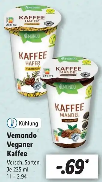 Lidl Vemondo Veganer Kaffee 235 ml Angebot