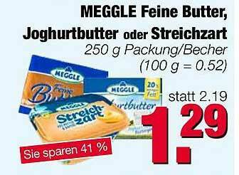 Edeka Scherer Meggle Feine Butter, Joghurtbutter Oder Streichzart Angebot