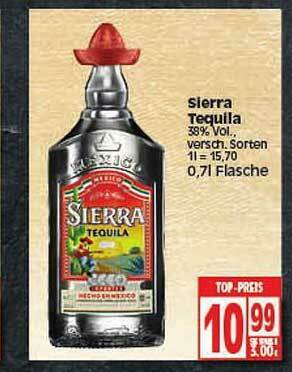 Elli Markt Sierre Tequilla 38% Vol. Angebot