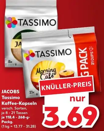 Kaufland Jacobs Tassimo Kaffee Kapseln 118,4-268 g Packg. Angebot