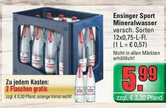 Profi Getränke Ensinger Sport Mineralwasser Angebot