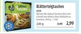 Superbiomarkt Blätterteigtaschen Moin Angebot