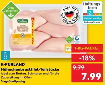 Kaufland K-Purland Hähnchenbrustfilet Teilstücke 1 kg Großpackg. Angebot