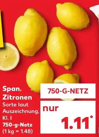 Kaufland Span. Zitronen 750 g Netz Angebot