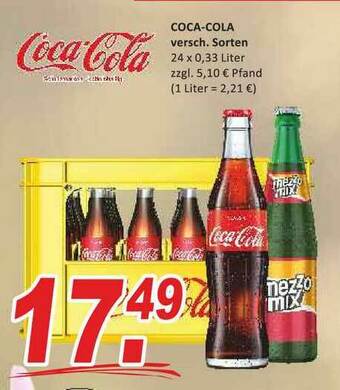 Getränke Fleischmann Coca-cola Verschiedene Sorten Angebot