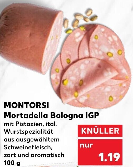 Montorsi Mortadella Bologna IGP 100 g Angebot bei Kaufland
