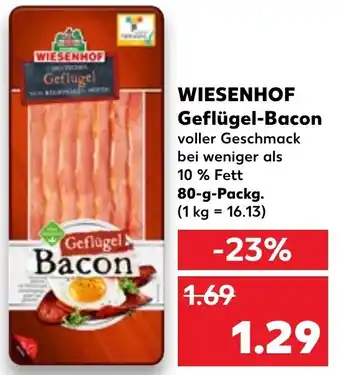 Kaufland Wiesenhof Geflügel Bacon 80 g Packg. Angebot