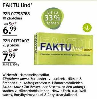 Aliva Faktulind Angebot