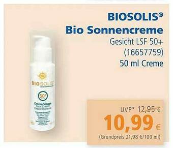 Apotal Biosolis Bio Sonnencreme Angebot