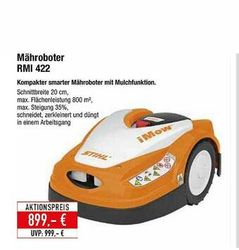 Kulow Gartentechnik Mähroboter Rmi 422 Kompakter Smarter Mähroboter Mit Mulchfunktion Angebot