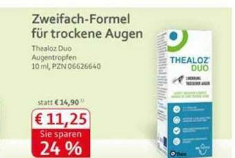 Pascal Apotheke Zweifach-formel Für Trockene Augen Thealoz Duo Angebot