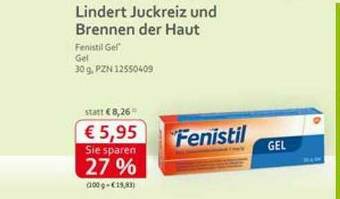 Pascal Apotheke Lindert Juckreiz Und Brennen Der Haut Fenistil Gel Angebot