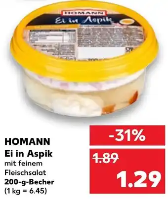 Kaufland Homann Ei in Aspik 200 g Becher Angebot