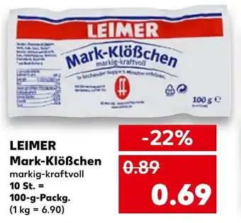 Kaufland Leimer Mark Klößchen 100 g Packg. Angebot