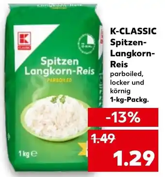 Kaufland K-Classic Spitzen Langkorn Reis 1 kg Packg. Angebot