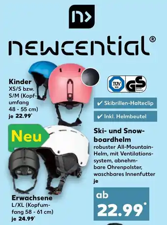 Kaufland Newcential Ski und Snowboardhelm Angebot