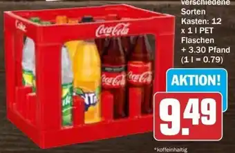 HIT Ullrich Coca Cola 12x1 L PET Flaschen Angebot