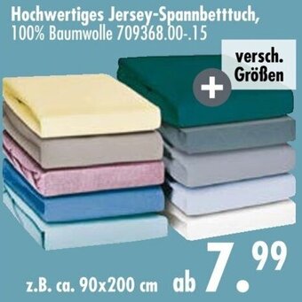 Möbel Boss Hochwertiges Jersey Spannbetttuch Angebot