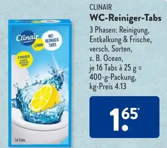 Aldi Süd Clinair WC Reiniger Tabs 400 g Packung Angebot