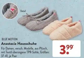 Aldi Süd Blue Motion Anastacia Hausschuhe Angebot