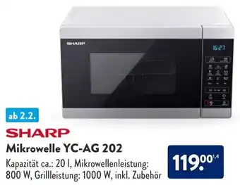 Aldi Süd Sharp Mikrowelle YC-AG 202 Angebot