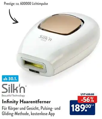 Aldi Süd Silk'n Infinity Haarentferner Angebot