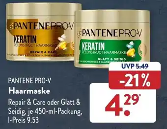 Aldi Süd Pantene Pro-V Haarmaske 450 ml Packung Angebot