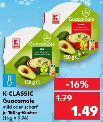 Kaufland K-Classic Guacamole 150 g Becher Angebot