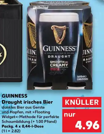 Kaufland Guinness Draught Irisches Bier 4x0,44 L Dose Angebot