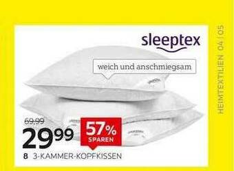 XXXLutz Sleeptex 3-kammer-kopfkissen Angebot