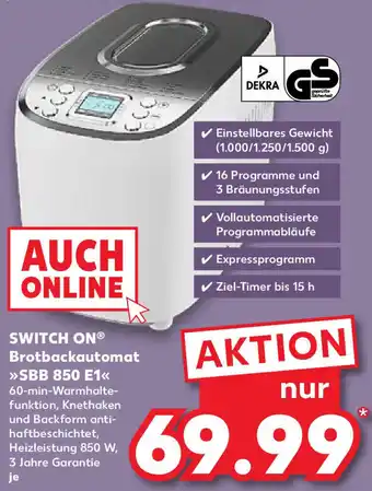 Kaufland Switch On Brotbackautomat SBB 850 E1 Angebot